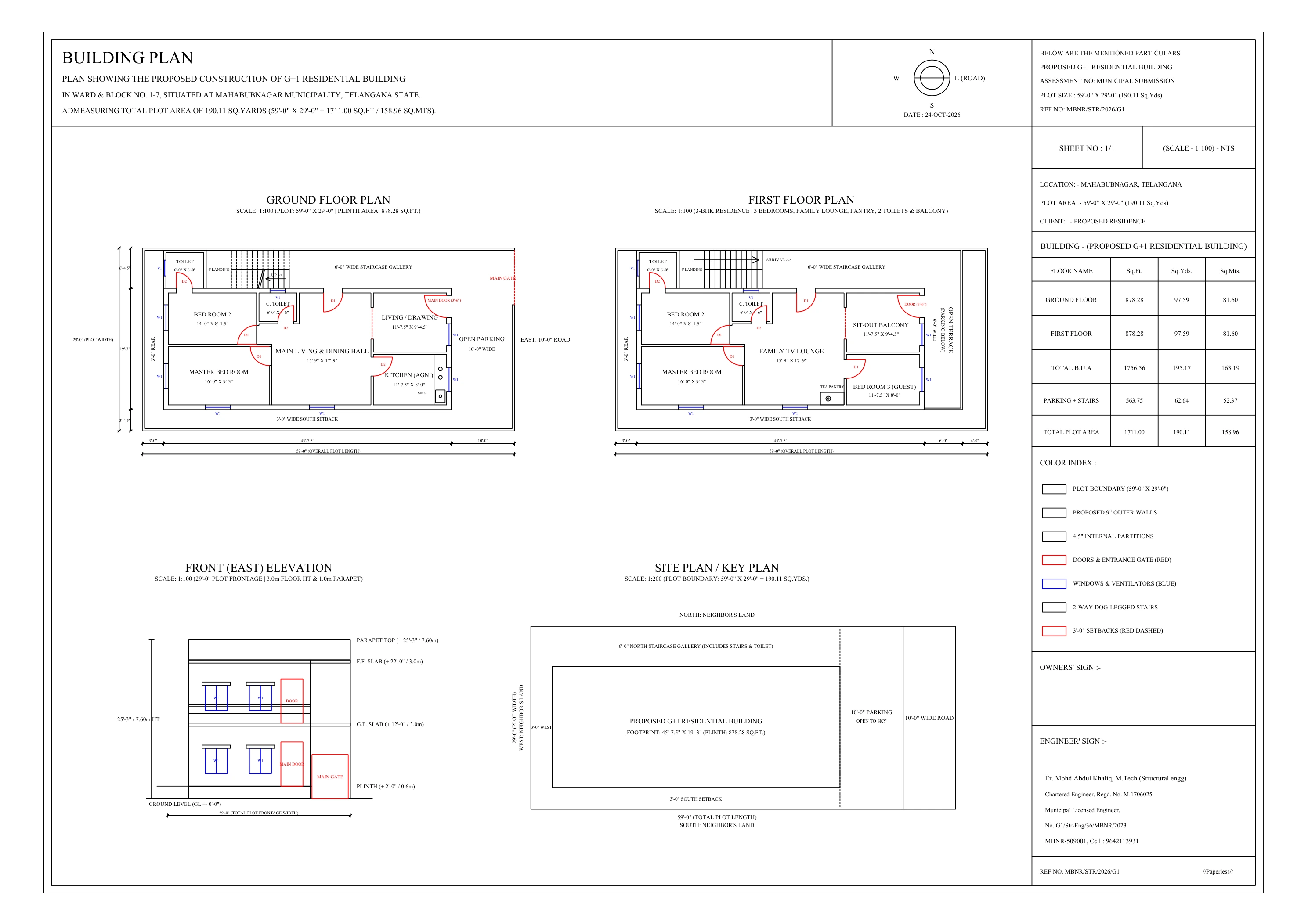 Architectural Submission Drawing