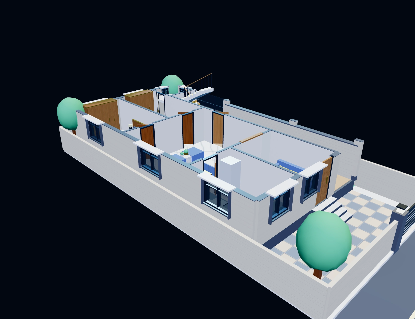 Ground Floor 3D Cutaway Plan
